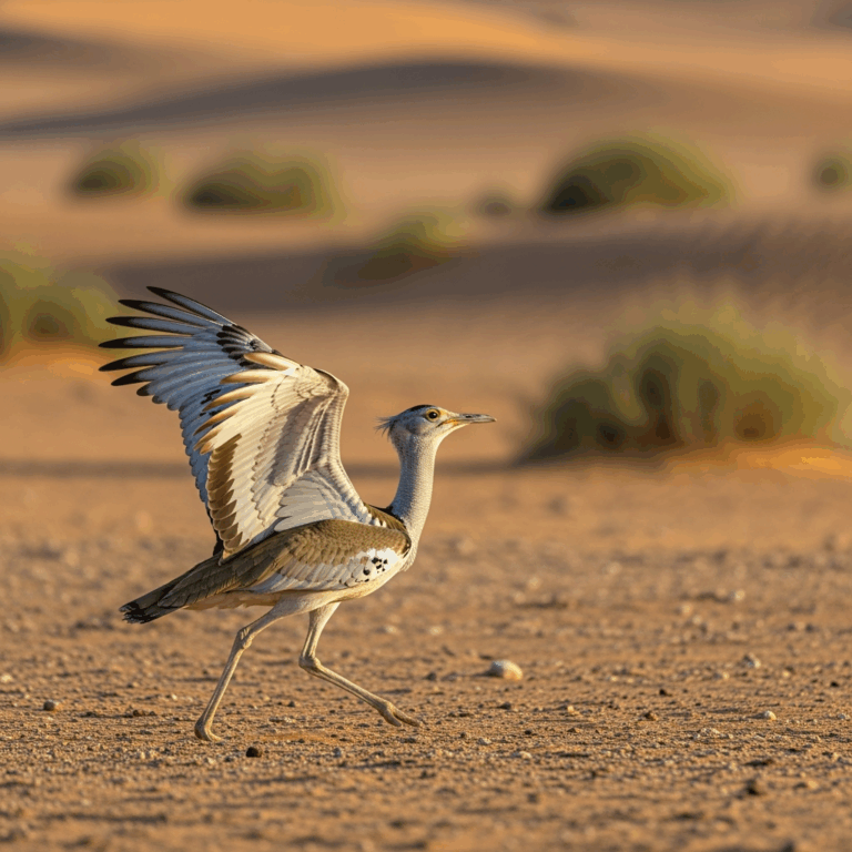 Illustration for: Houbara Bustard's Comeback in the UAE