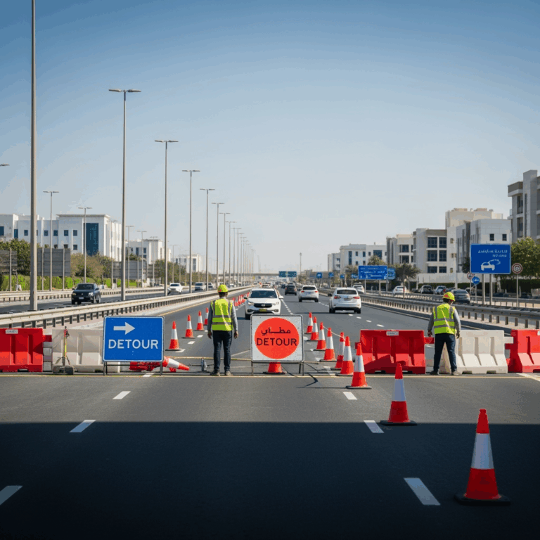 Illustration for: Partial Road Closure in Madinat Zayed Announced