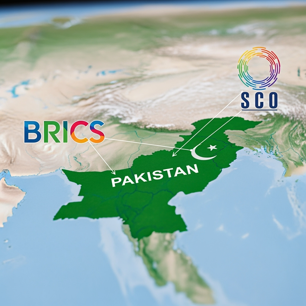Illustration for: Pakistan's Pursuit to Join BRICS and Relations with SCO