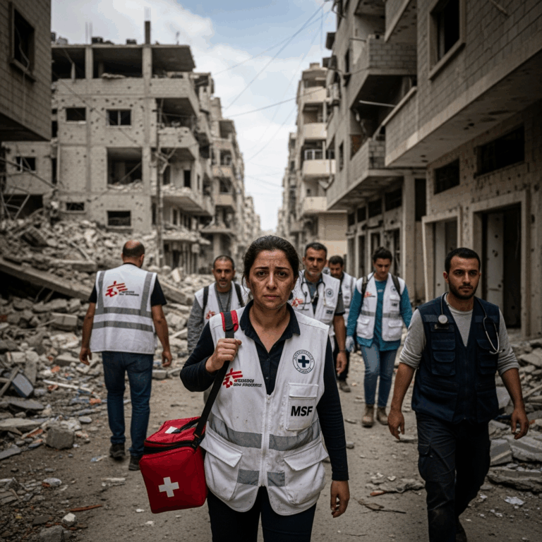 Illustration for: Doctors Without Borders Condemns Violence in Gaza