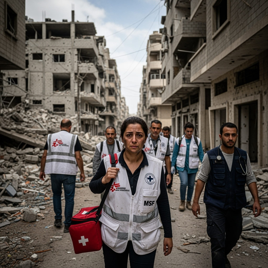 Illustration for: Doctors Without Borders Condemns Violence in Gaza