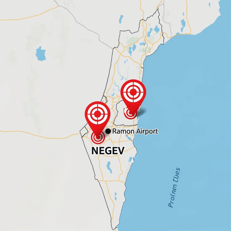 Illustration for: Ansar Allah Targets Negev and Ramon Airport
