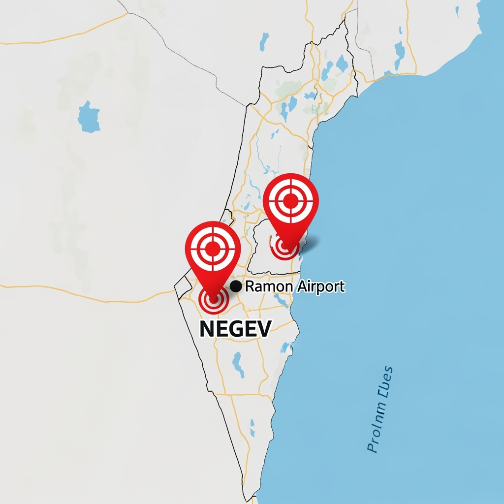 Illustration for: Ansar Allah Targets Negev and Ramon Airport