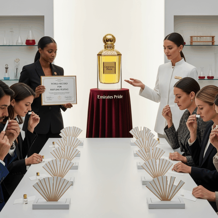 Illustration for: Emirates Pride Sets World Record in Perfume Testing