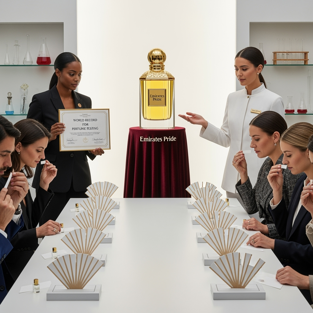 Illustration for: Emirates Pride Sets World Record in Perfume Testing