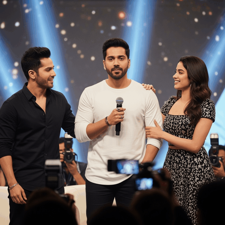Illustration for: Guru Randhawa Unveils 'PERFECT' with Varun & Janhvi