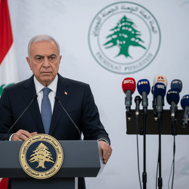Illustration for: Lebanese President Condemns Israeli Attacks