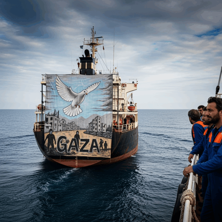 Illustration for: Captain's Initiative Highlights Gaza's Plight