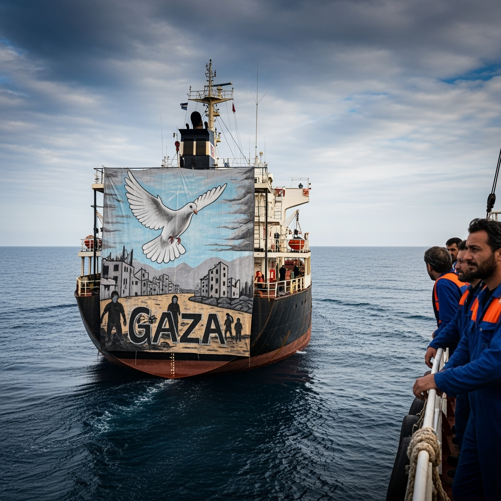Illustration for: Captain's Initiative Highlights Gaza's Plight