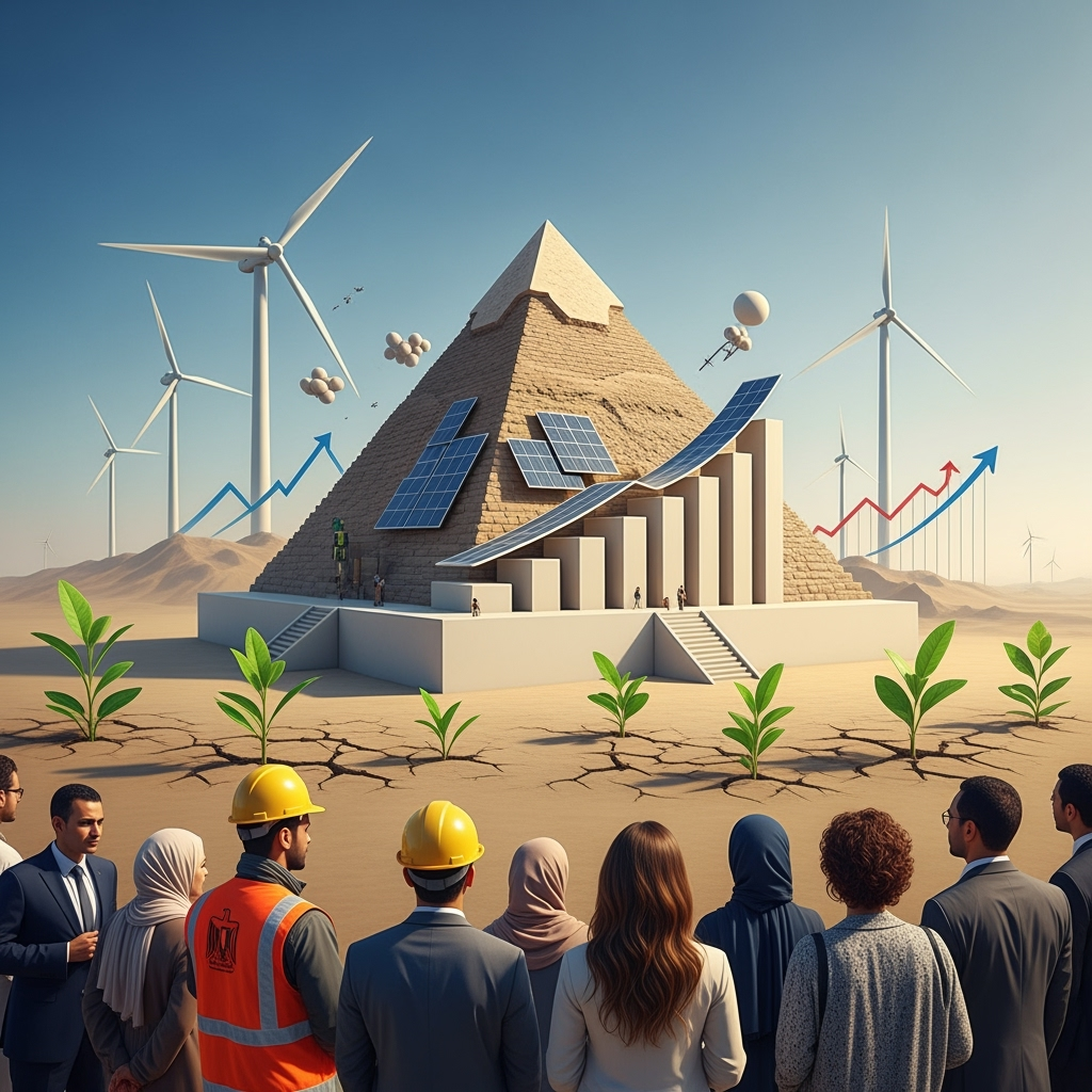 Illustration for: Egypt Aims for Economic Sustainability in 5 Years