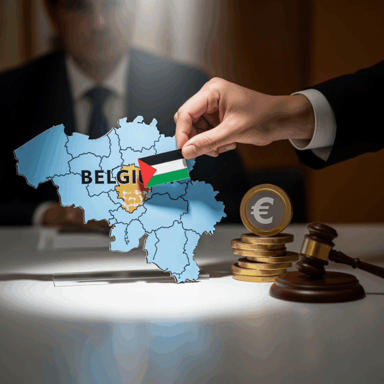 Illustration for: Belgium to Recognize Palestine and Impose Sanctions