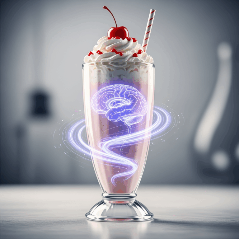 Illustration for: Study Links Milkshake to Brain Health Risks