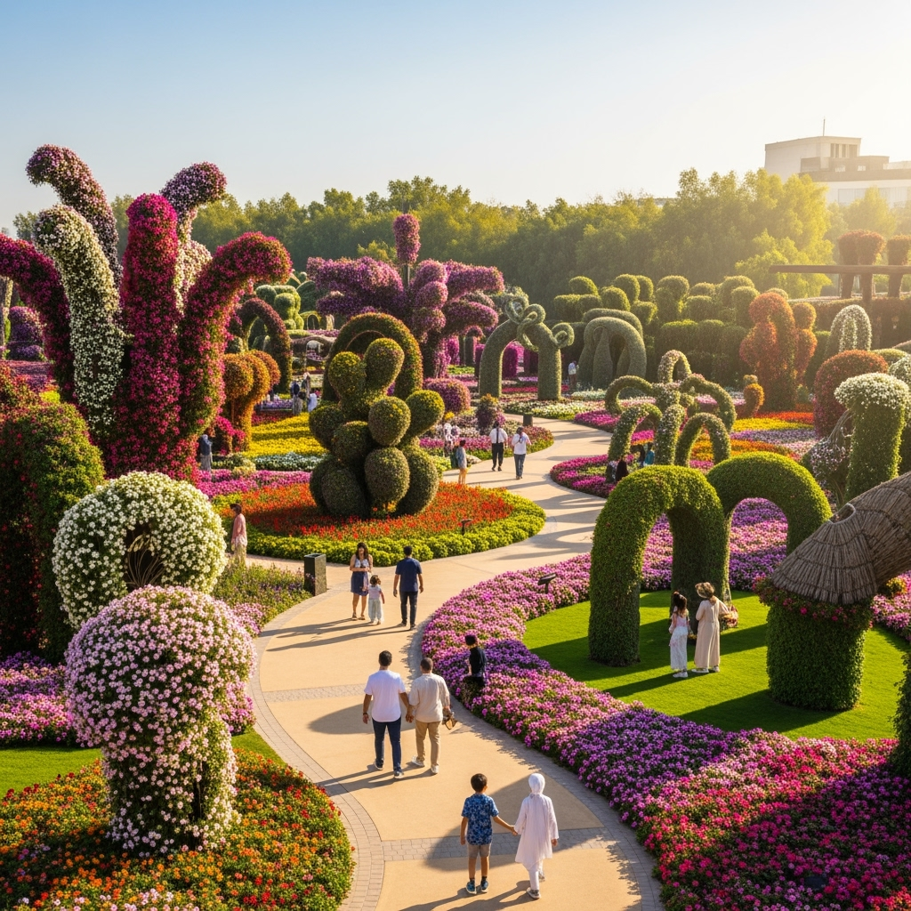 Illustration for: Dubai Miracle Garden Reopens with New Surprises
