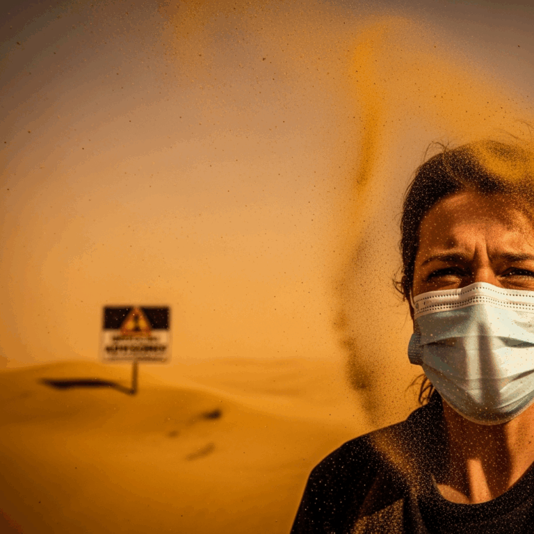 Illustration for: Authorities Warn of Sandstorm and Health Risks
