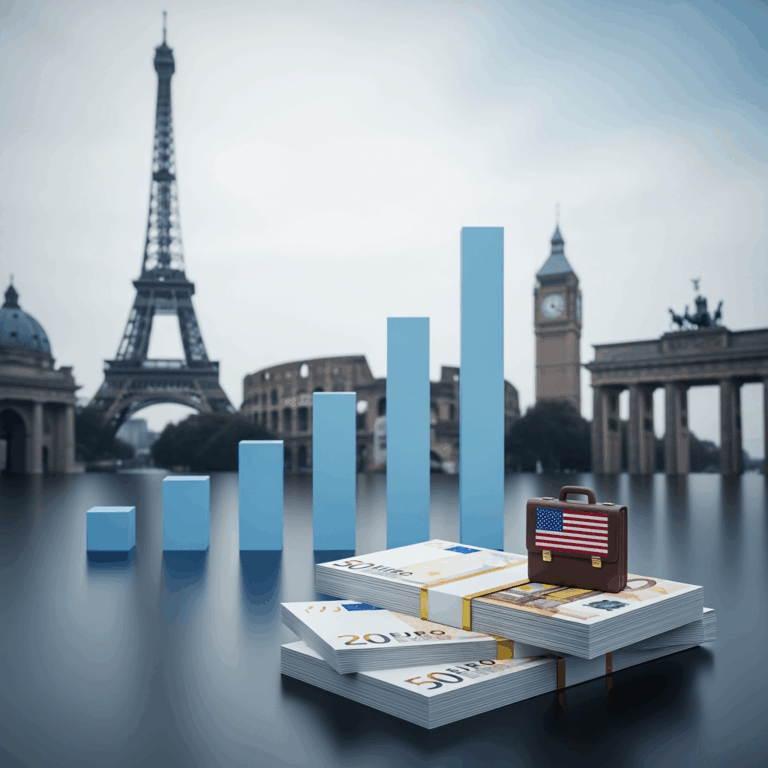 Illustration for: US Firms Boost Euro Bond Sales Amid Favorable Conditions
