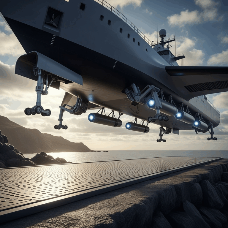Illustration for: Ship with Advanced Landing Tools