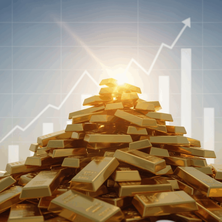Illustration for: Gold Hits Record High Amid Fed Rate Cut Hopes