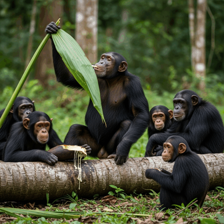 Illustration for: Chimpanzees' Natural Alcohol Consumption
