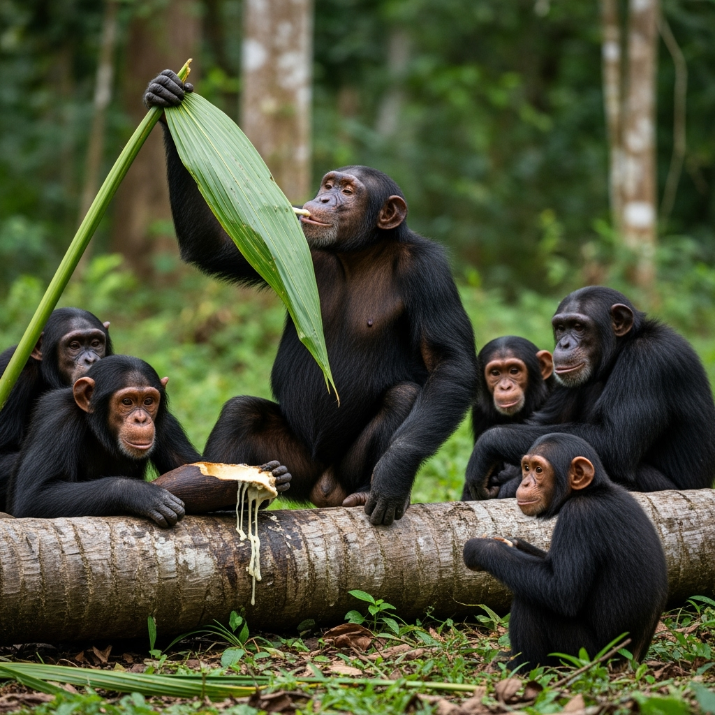 Illustration for: Chimpanzees' Natural Alcohol Consumption