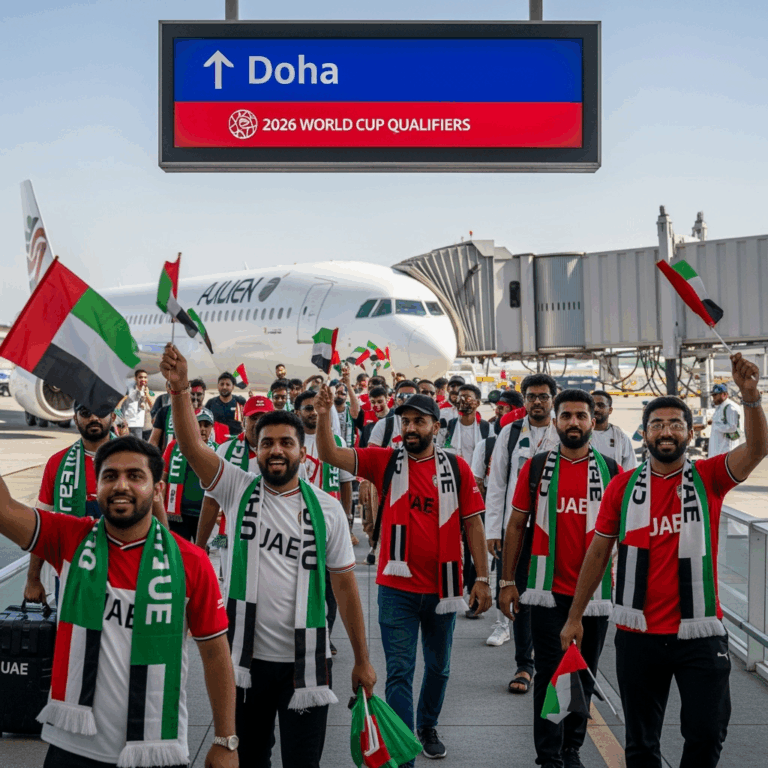 Illustration for: UAE Fans Fly to Doha for 2026 World Cup Qualifiers