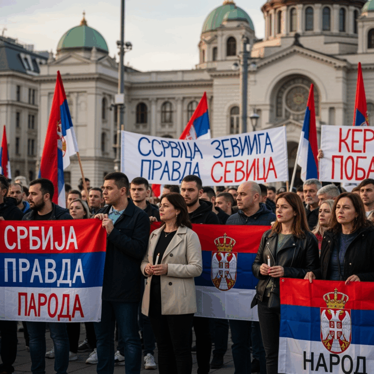 Illustration for: Serbian Protests and Peaceful Gatherings