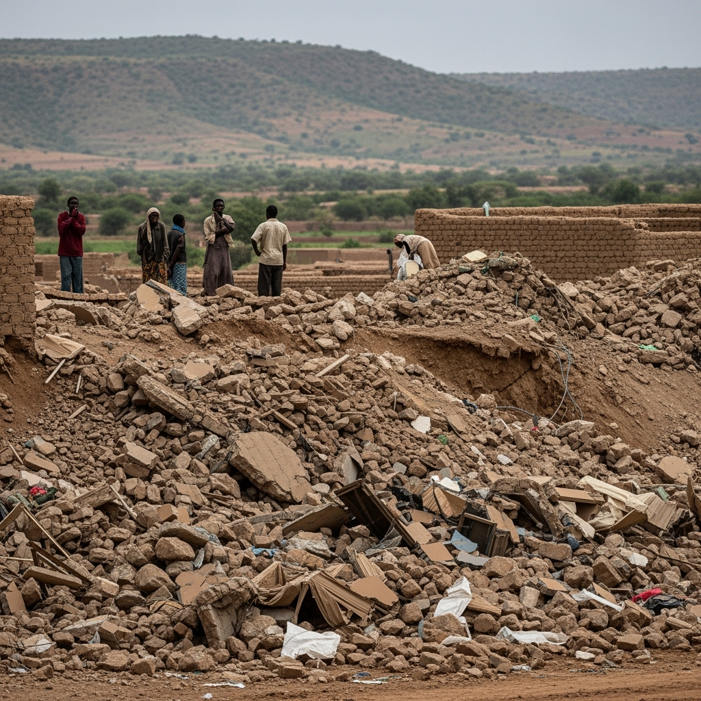 Illustration for: Devastating Landslide in Darfur Claims 1,000 Lives