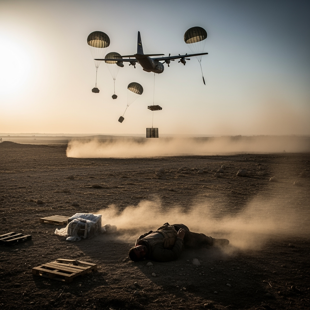 Illustration for: US-led Coalition Airdrop in Syria Kills Ex-Prisoner
