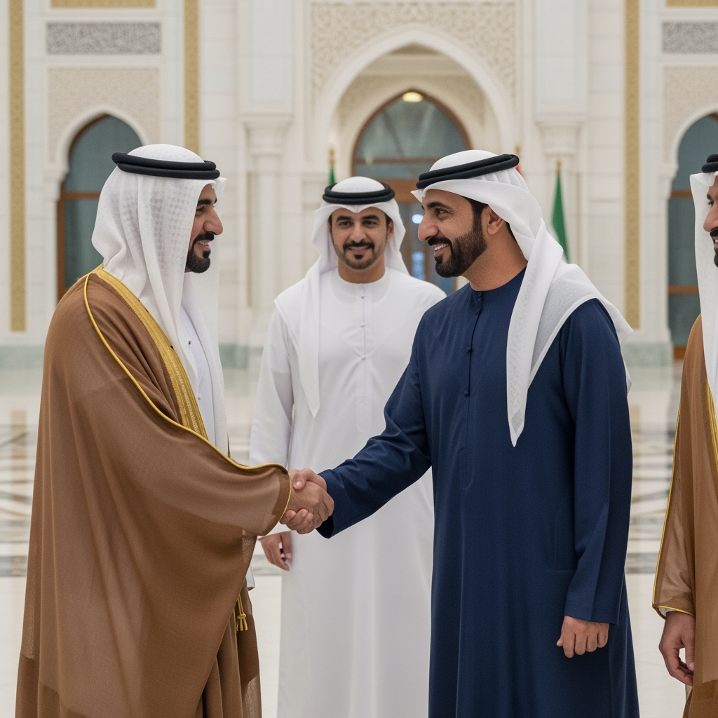 Illustration for: UAE President Tours Gulf Post-Israel Attack