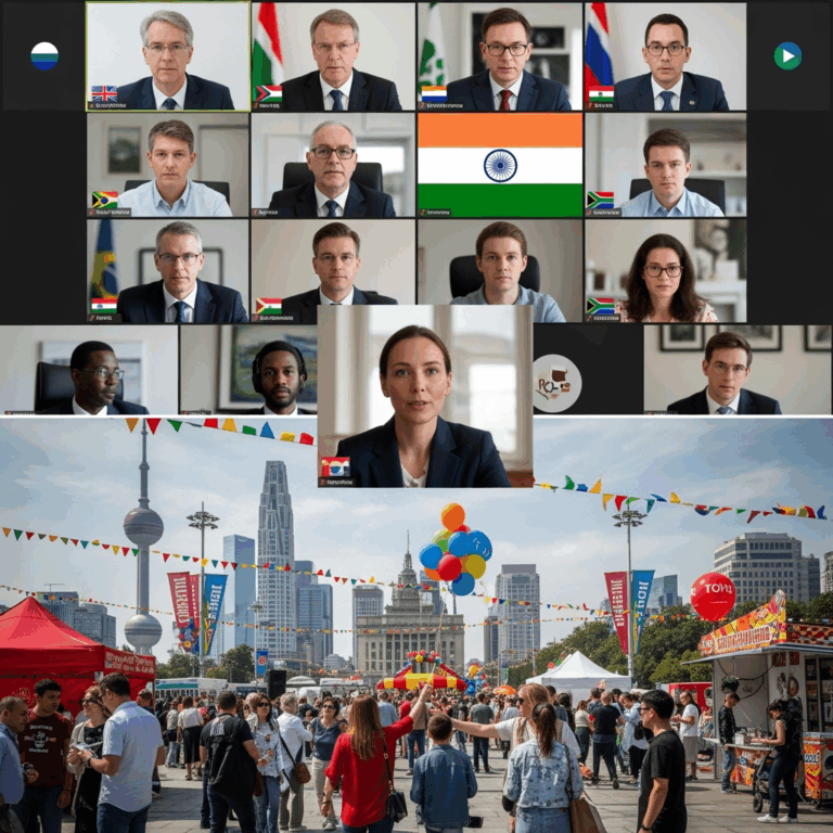 Illustration for: BRICS Virtual Meeting and City Day Celebration
