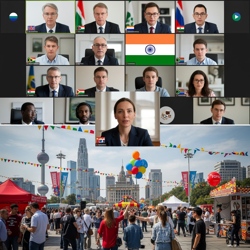 Illustration for: BRICS Virtual Meeting and City Day Celebration