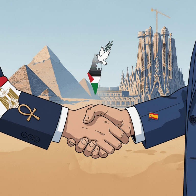 Illustration for: Egypt-Spain Relations Strengthen Over Palestinian Issue