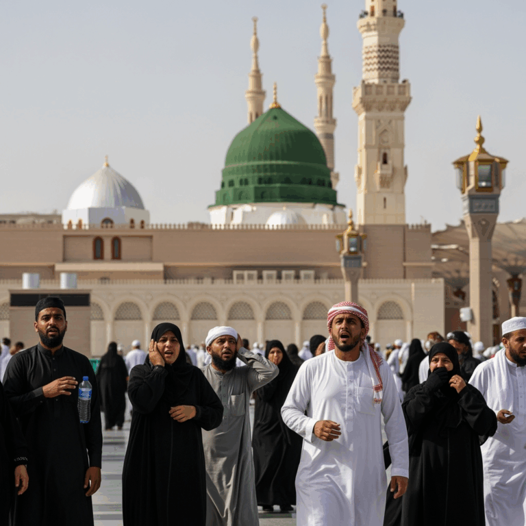 Illustration for: Loud Noise Near Prophet's Mosque Startles Worshippers
