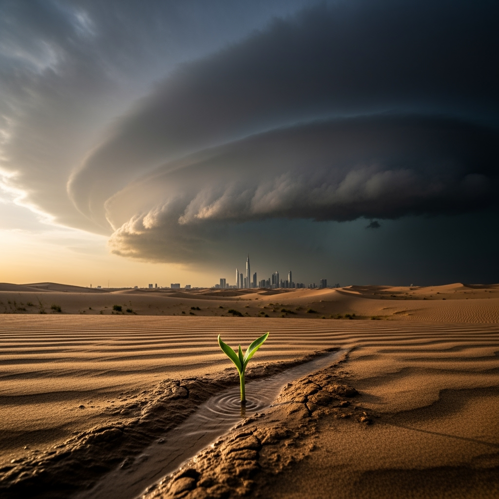 Illustration for: UAE's Climate Efforts: Slow Progress, Urgent Warnings