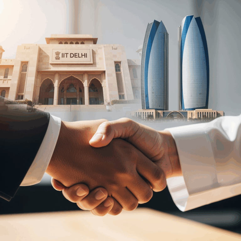 Illustration for: India and UAE Strengthen Ties at IIT Delhi - Abu Dhabi