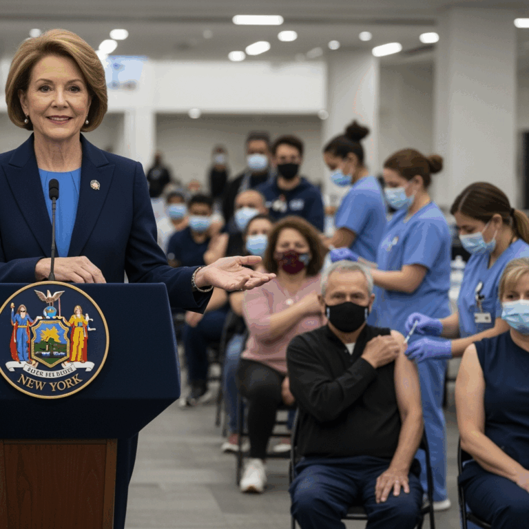 Illustration for: NY Governor Hochul Expands Covid Vaccine Access
