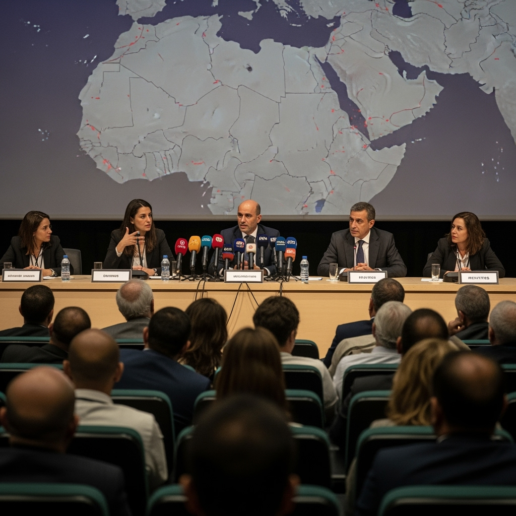 Illustration for: Media Conference in Benghazi Highlights Regional Challenges