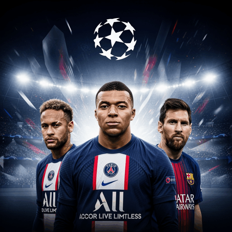 Illustration for: PSG Begins Champions League Defense Amid Challenges
