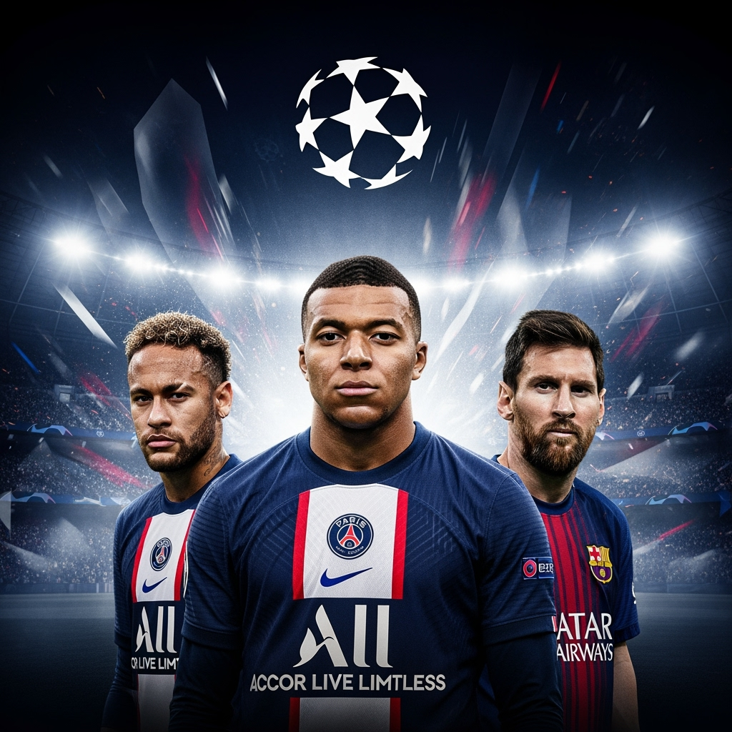 Illustration for: PSG Begins Champions League Defense Amid Challenges
