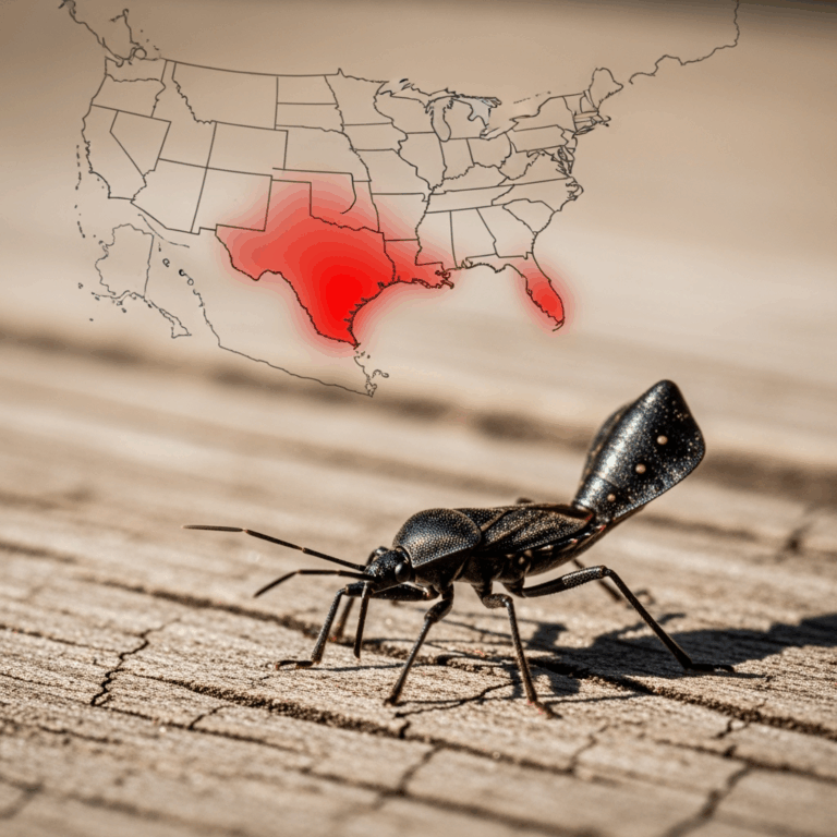 Illustration for: Chagas Disease Spread by Kissing Bug in Southern US