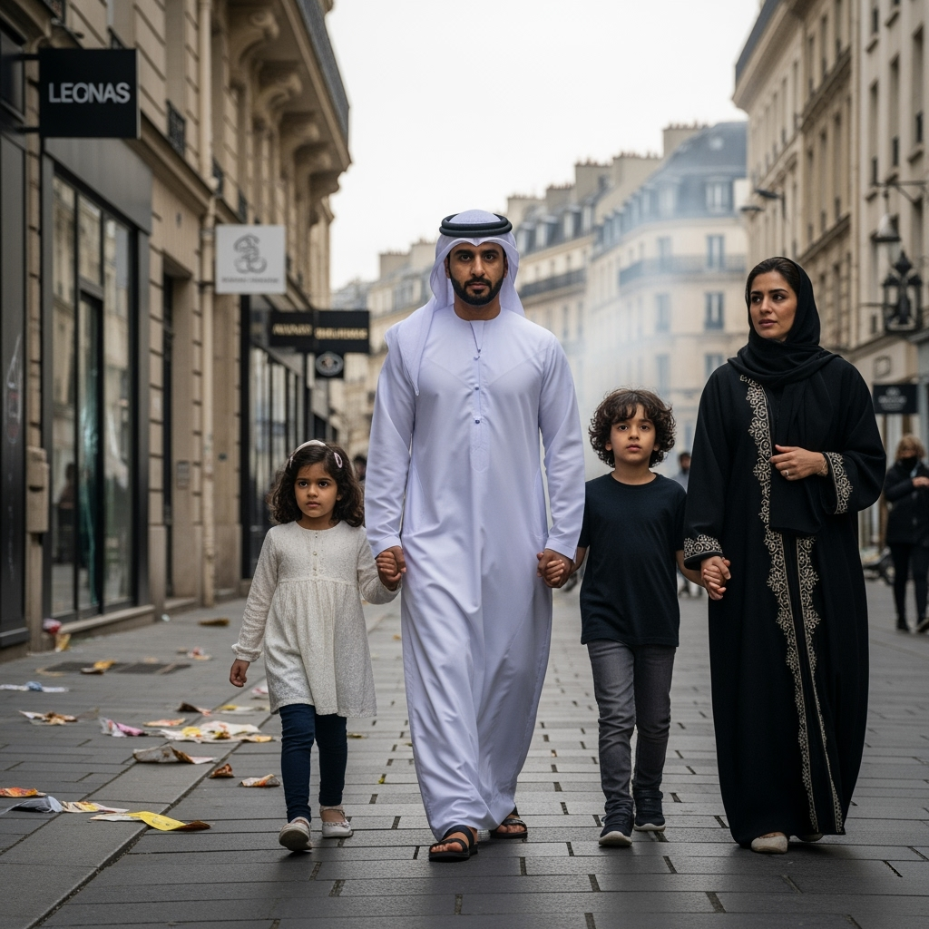 Illustration for: Emiratis Urged to Stay Vigilant Amid French Protests