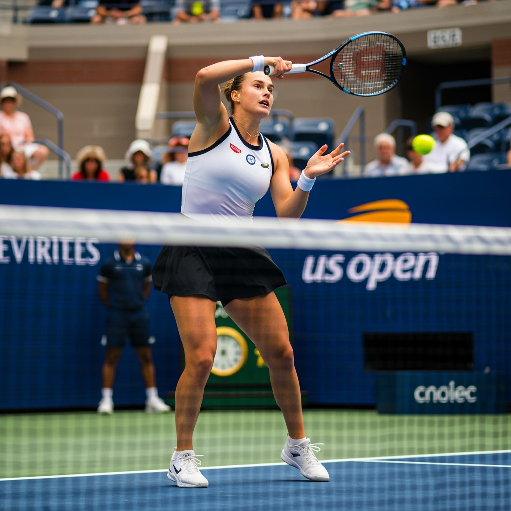 Illustration for: Aryna Sabalenka Defends US Open Title with Poise