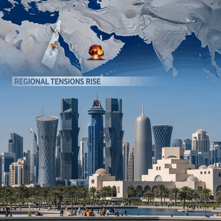 Illustration for: Qatar Safe After Israeli Strikes on Hamas