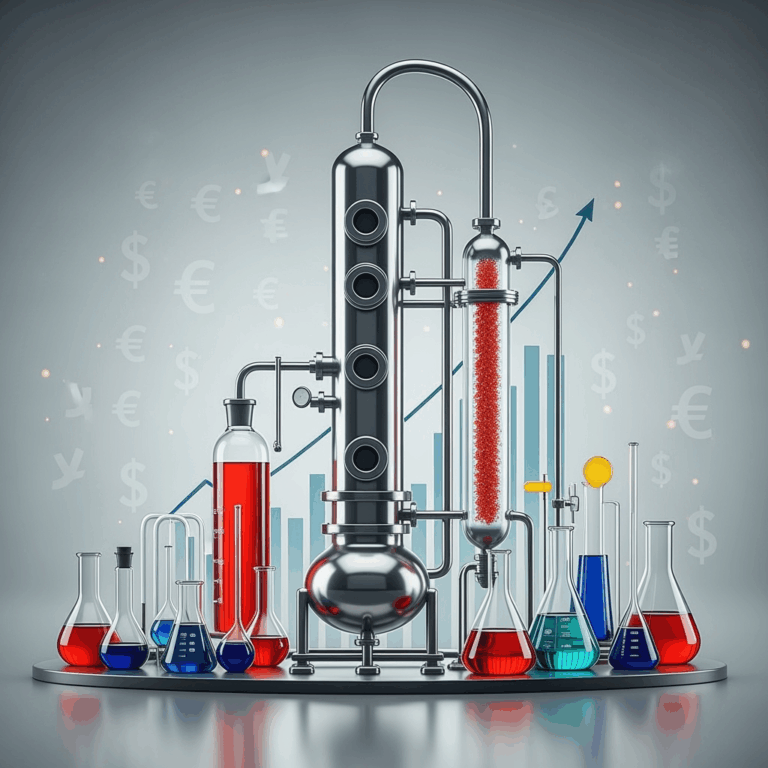 Illustration for: Distil raises $7.7M to expand specialty chemicals