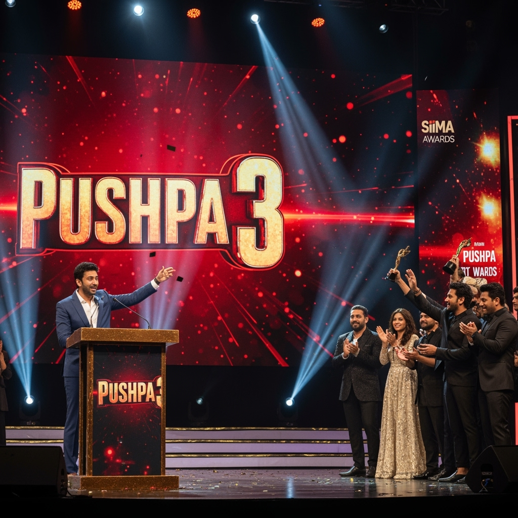 Illustration for: Pushpa 3 Announced at SIIMA Awards