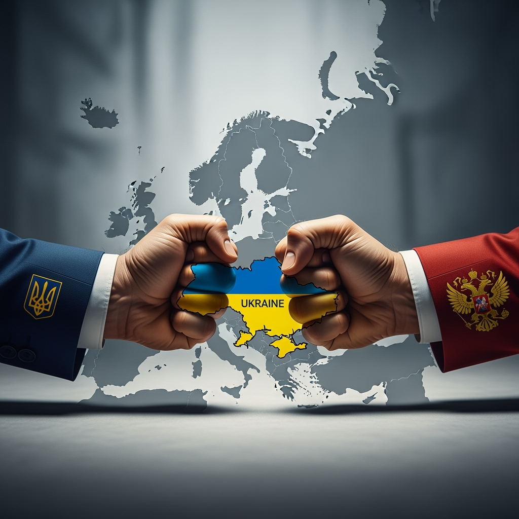 Illustration for: Tensions Rise: Ukraine and Russia Diplomatic Standoff