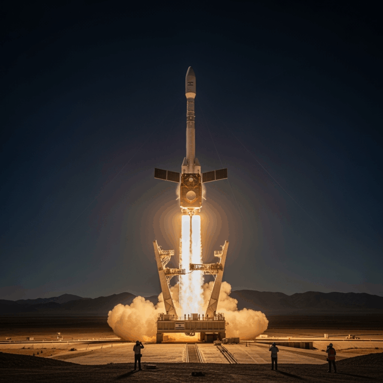 Illustration for: Israel Launches Advanced Military Satellite 'Ofek 19'