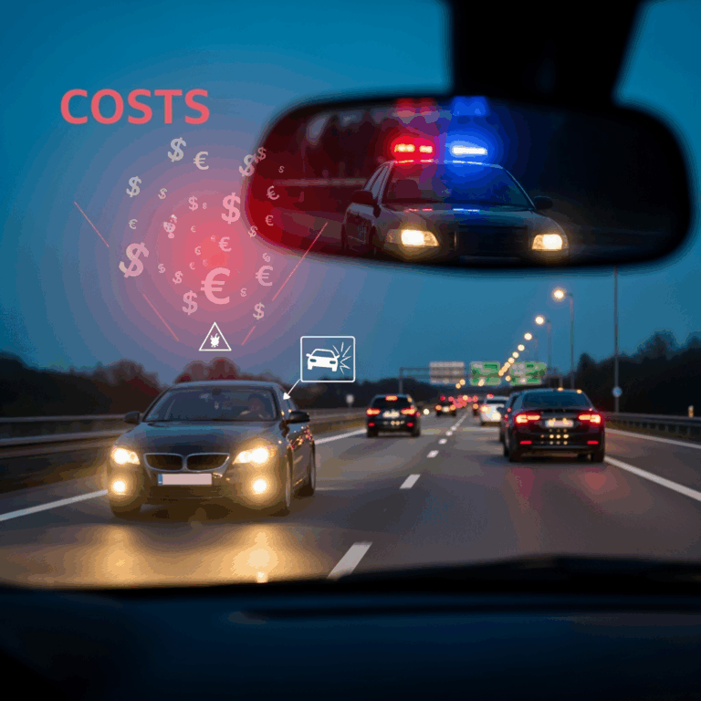 Illustration for: The Cost of Wrong Lane Driving: Risks and Fines