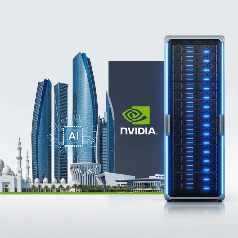 Illustration for: Abu Dhabi and Nvidia Launch AI Lab in UAE