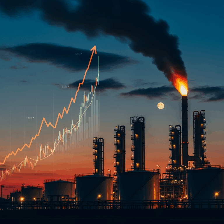Illustration for: Oil Prices Surge Amid Middle East Tensions