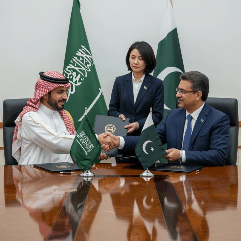 Illustration for: Saudi Arabia Signs Defense Agreement with Pakistan